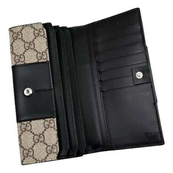 GUCCI GG Supreme Canvas Leather Long - Picture 3 of 4